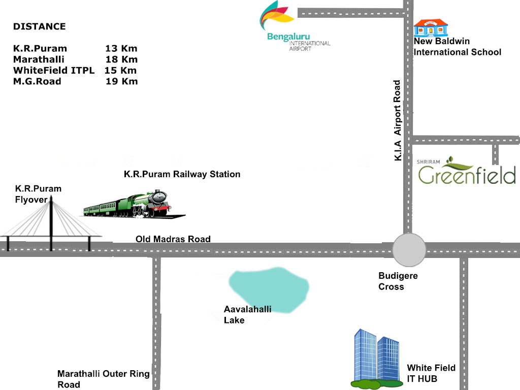 Shriram Greenfield O2 Homes Location Map